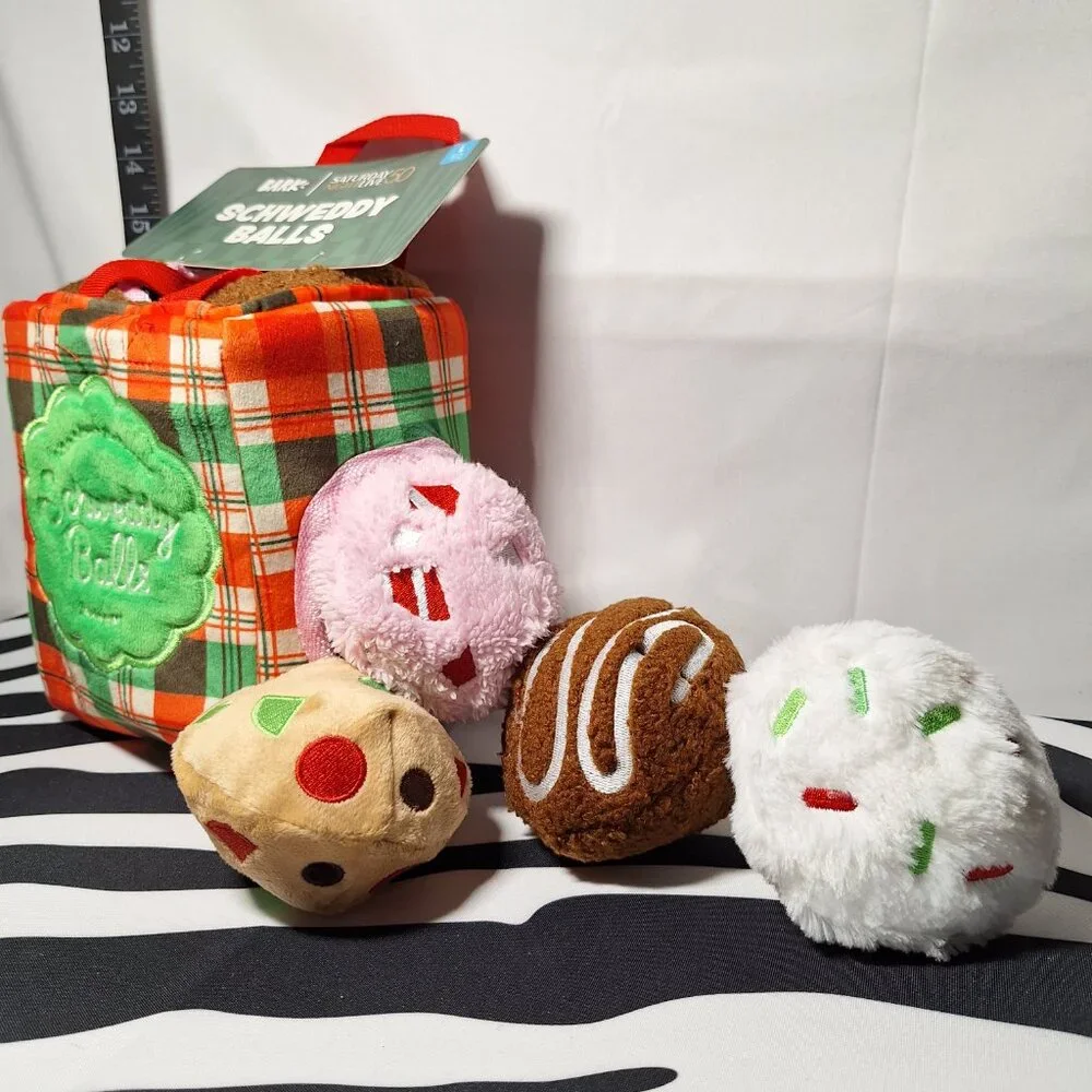 NWT Bark Sat Night Live 50 Schweddy Balls Dog Toy L & Duck in a Box Dog Toy M-L - Picture 3 of 16